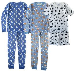 Hanna Andersson Organic Cotton Pajamas 3 Sets, Boy’s Size 12, Blue Multi